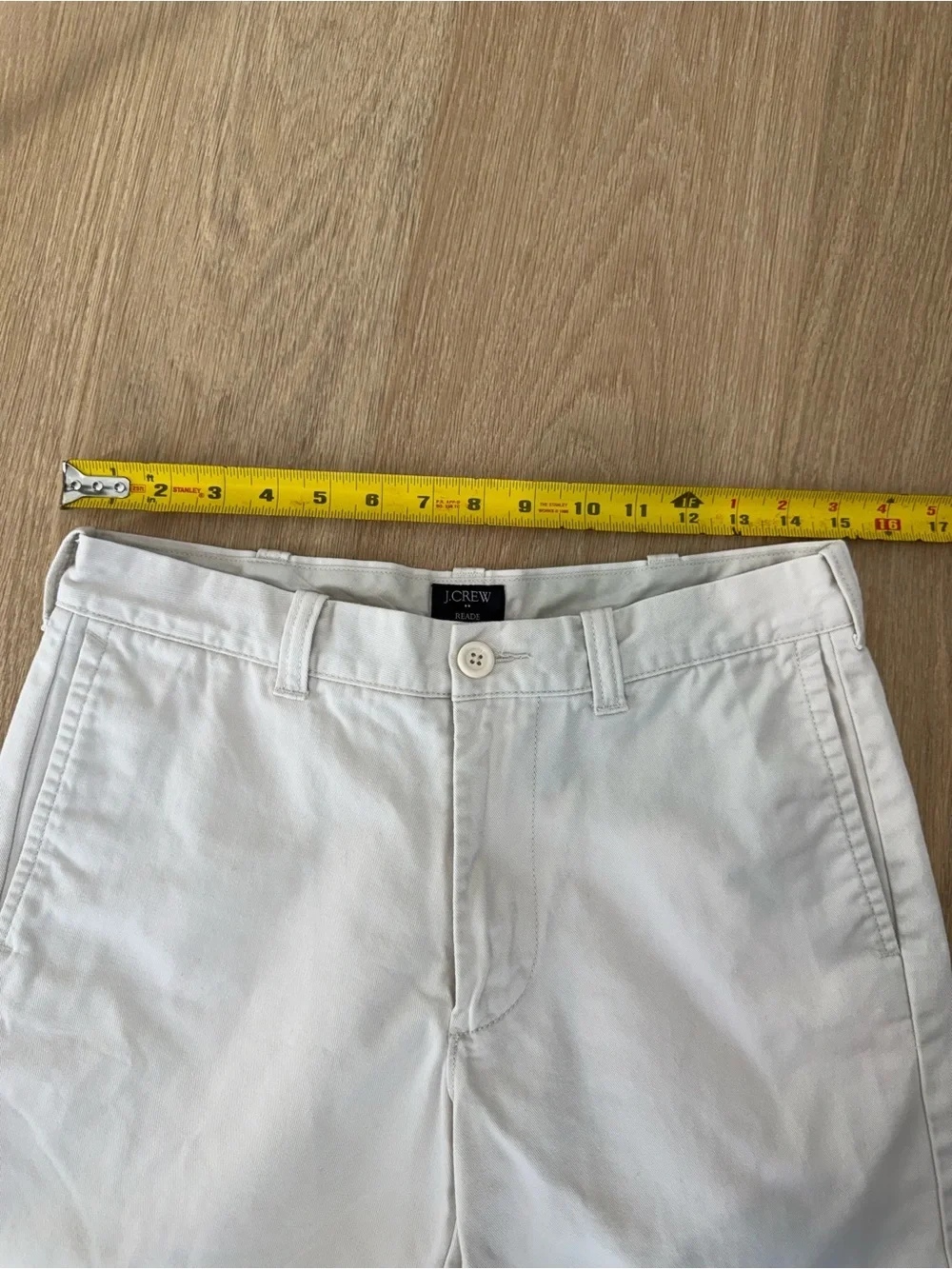 J.Crew Reade Men’s Khaki Chino Shorts Size 29W Beige Cotton Flat Front